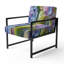 Chaise d'appoint rembourrée Pink Hydrangea Sunset-112889748