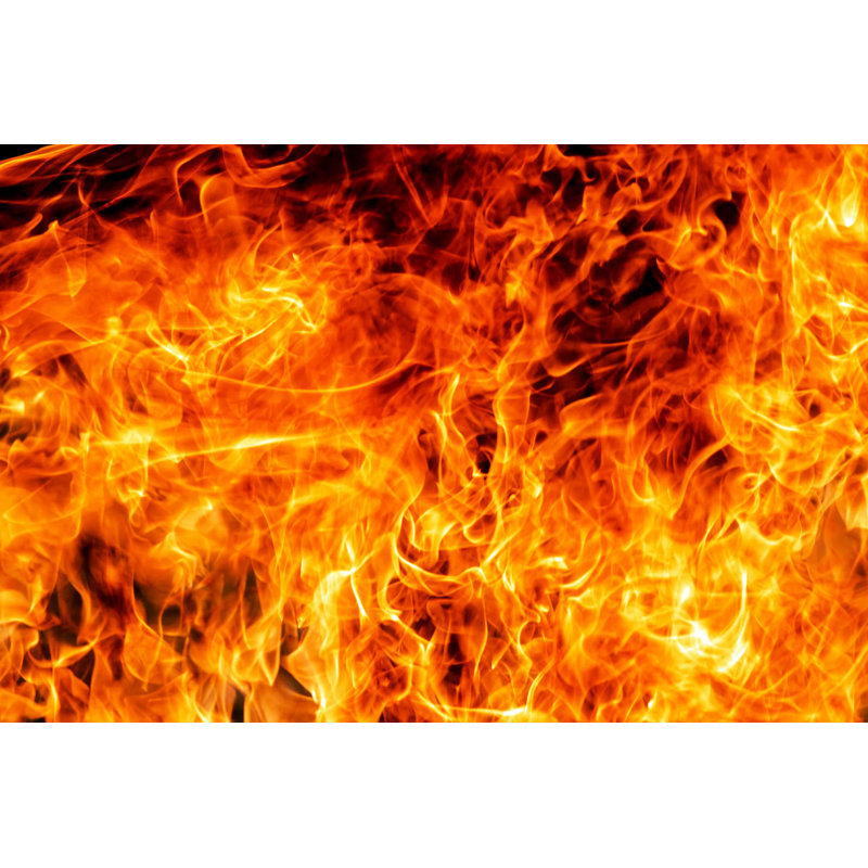 Feu flamme fond - impression sur toile tendue, H 8 po x l 12 po