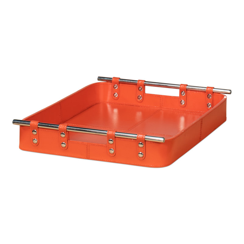Shagreen Decorative Tray, Orange