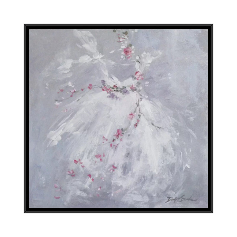 " Tutu Mist " by Debi Coules, 18" H x 18" W x 1.5" D, Black Framed Canvas, No Matte