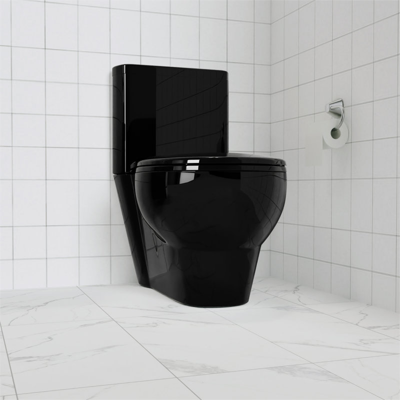 Toilet Seat Round,Toilet Seat with Quick-Release And Quick-Attach, Plastic Toilet Seat with Soft Close,Easy Install and Clean - Black