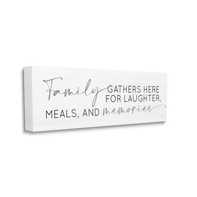 Art familial sur toile Family Laughter Meal Memories par Lux + Me Designs