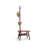 Solid Wood Shoe Stool With Cloth Hanger, Mid-Century Modern Storage Bench with High Rebound Sponge Cushion for Entryway and Living Spaces-290580543