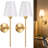 Set of 2 Cordless, Rechargeable Wall Sconces with Remote - Adjustable Warm-to-Cool White Light-1483212665