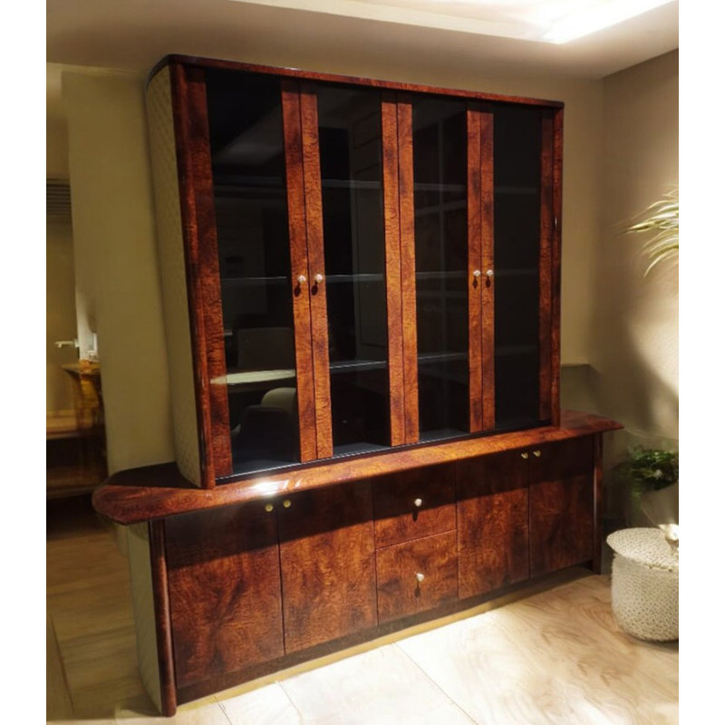 Bibliothèque standard en bois massif Suhani H 86,6 po x l 94,5 po