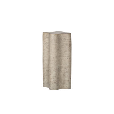 Table d'appoint en faux travertin Trevi, taupe