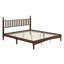 Lit plateforme en bois avec tête de lit en forme de gourde, lit plateforme de style rétro avec support à lattes en bois