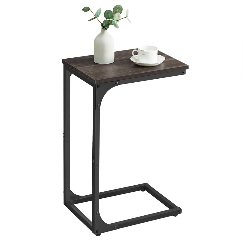 Angenette Trestle End Table, Black, Chestnut Brown