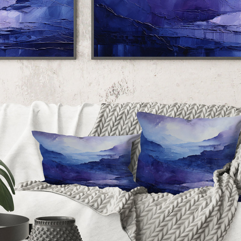 Coussin Indigo Dreams I - Abstract Landscape