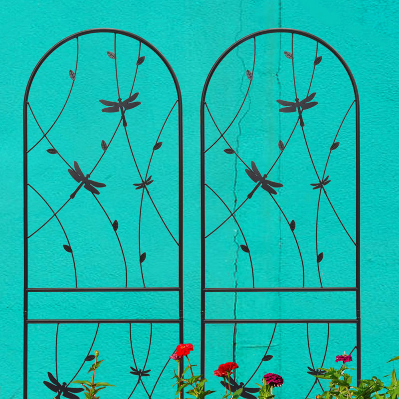 2 Pack Metal Garden Trellis, 86.7" H x 19.7" W x 0.51" D