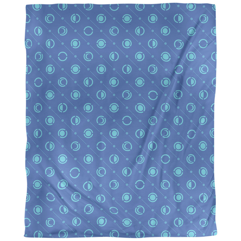 Tissu de phases lune, Bleu / bleu sarcelle, L 54 po x l 36 po, Coton peigné pima