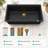 Premium Quartz Composite Undermount Single Bowl Workstation Kitchen Sink With Noise Reducing And Hygienic Surface Features