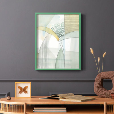 Mint Reflection I Framed Print - Solid Wood