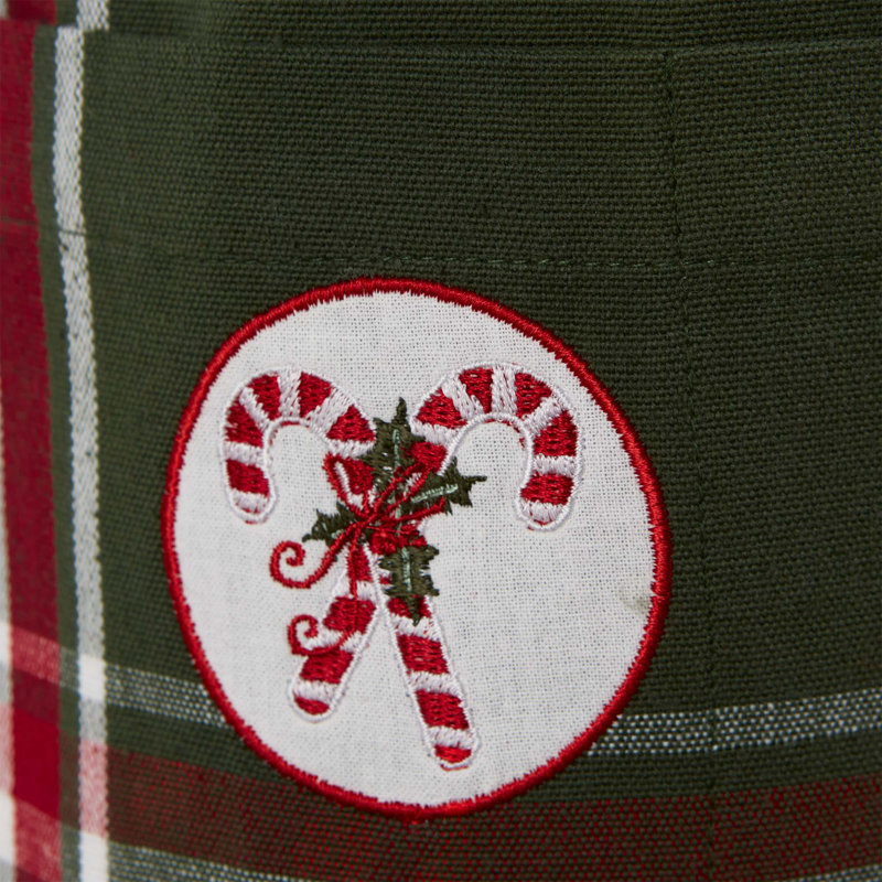 Tablier de Noël à motif écossais