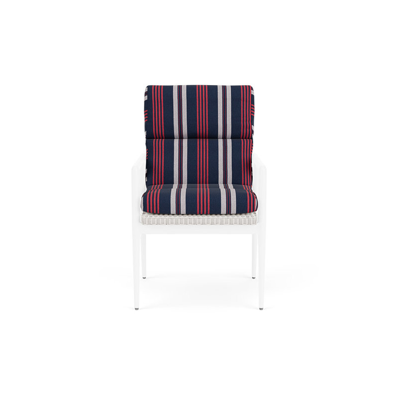 Cascade Outdoor Dining Armchair, Berkely Hall Navy, White