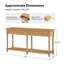Console à 2 tiroirs en bois massif avec tablette de rangement Jeremie-433568194