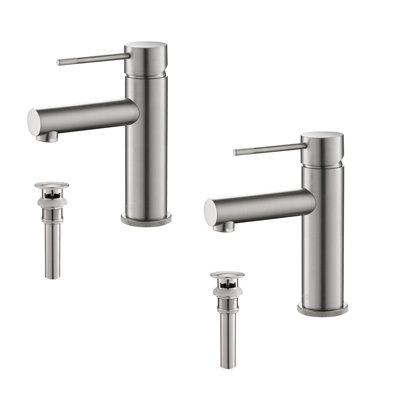 Circular X Single-handle Bathroom Faucet with Drain Assembly