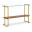 Console Mid-Century à 2 niveaux en verre