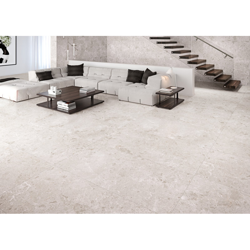 Terrazzo 24" x 47" Porcelain Wall & Floor Tile, White