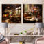 Rustic Elegant Flower Pizza Country Home - Ensemble de 2 collages carrés à pizza-1452525740-1452525739