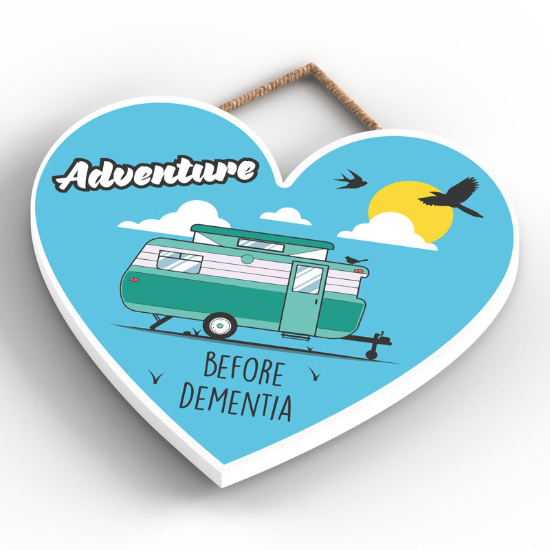 Caravan Dementia Green - Print on MDF, 16cm H x 17cm W x 0.9cm D
