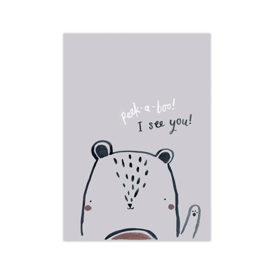 Peek A Boo Bear - Print