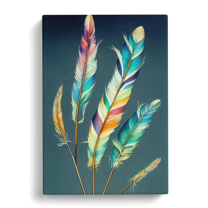 Magnetic Feathers - Wrapped Canvas, 60cm H x 40cm W x 3cm D