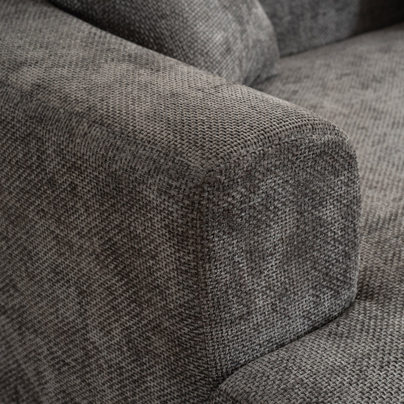 Chenille Fabric Curved Sofa Couch