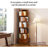68.1'' H 5 Tier Rotating Rolling Bookcase with 1 Drawer-1237229763