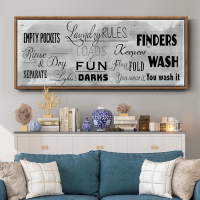 Laundry Rules - Toile encadrée