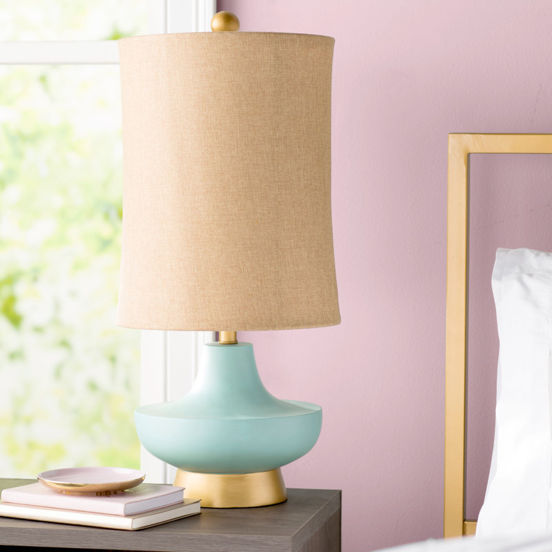 Lampe de table 27 po Belew, Turquoise