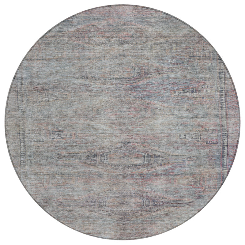 Tapis rond lavable intérieur / extérieur 8 pi Aztec