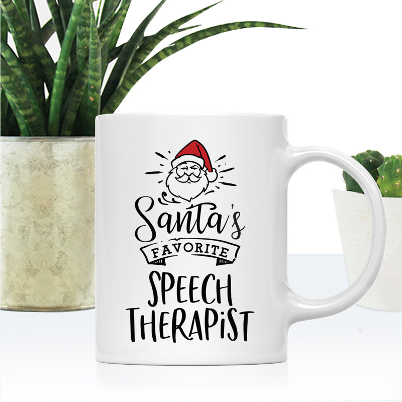 Grande tasse à café Tuileries, « Santa's Favorite Speech Therapist »