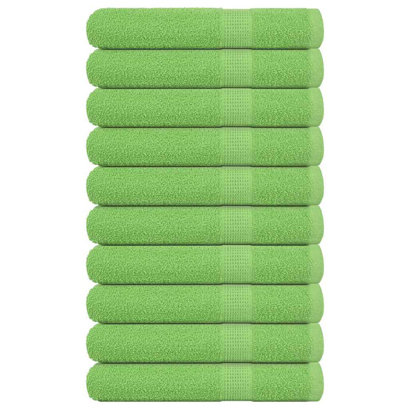 Sawiki 100% Cotton Bath Towels, Apple green, Bath Towel - 10 Pack