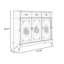 Banc de rangement pour chaussures en bois manufacturé brun + vert + blanc massif