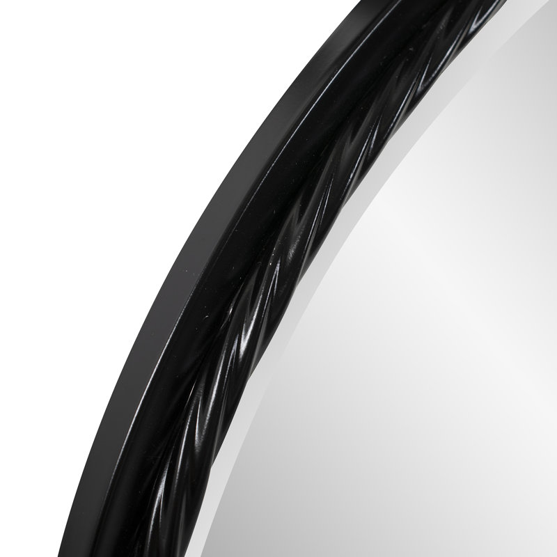 Colindas Metal Oval Mirror, Matte Black