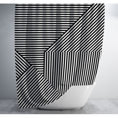 Masahiko Striped Shower Curtain