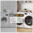 Washer Dryer Countertop 54"x27.5", Grey Laundry Topper with Edge & Non-Slip Pad-123949457
