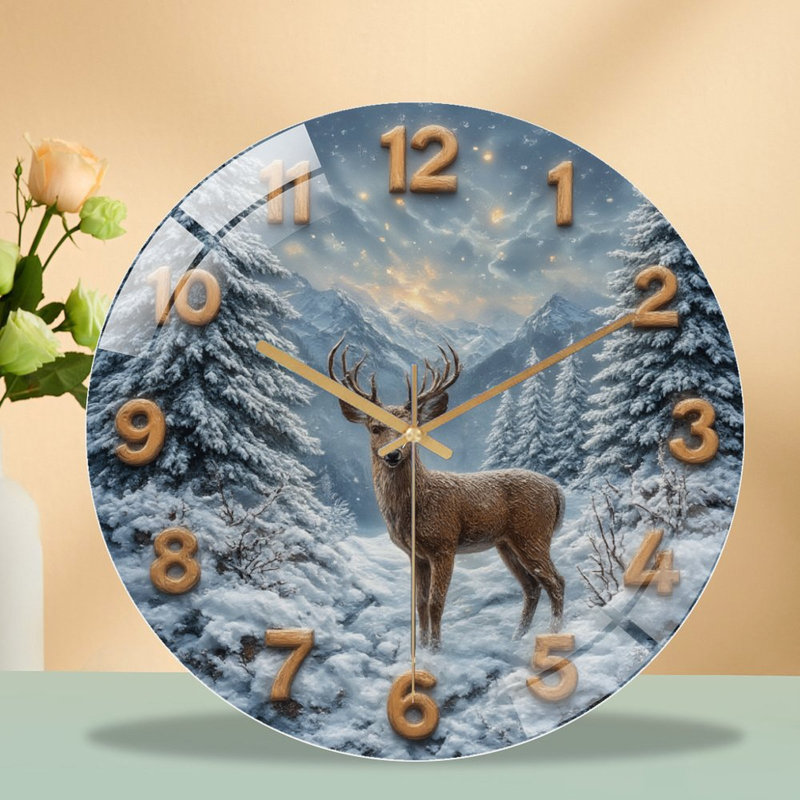 Horloge murale en verre 12 po