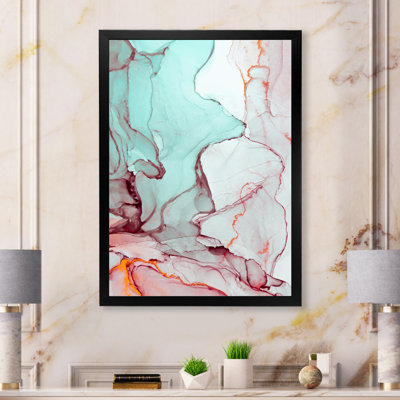 Marbre de luxe turquoise liquide Art II - œuvre d'art moderne sur toile