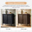 Armoire incurvée de rangement transitionnelle à 2 portes de l 32 po Lucious-2076472512