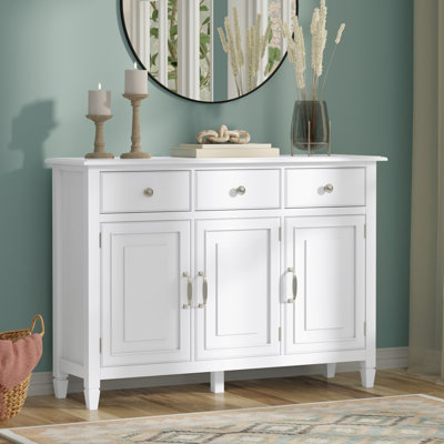 Connaught Solid Wood Wide Entryway Storage Cabinet, Traditional-Style Organizer For Entryway, Mudroom Or Living Room