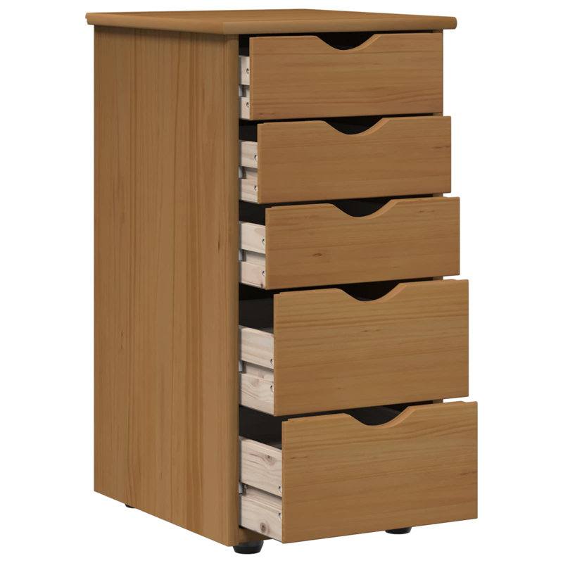 Solid Wood Chest of Drawers, Honey Brown