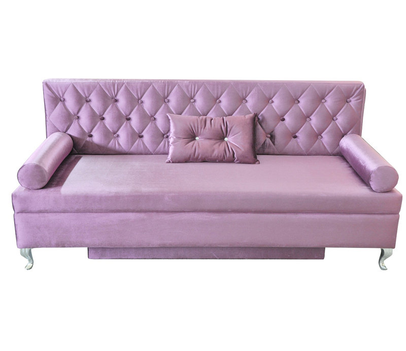 Glamour 3 Seater Sleeper, Pink