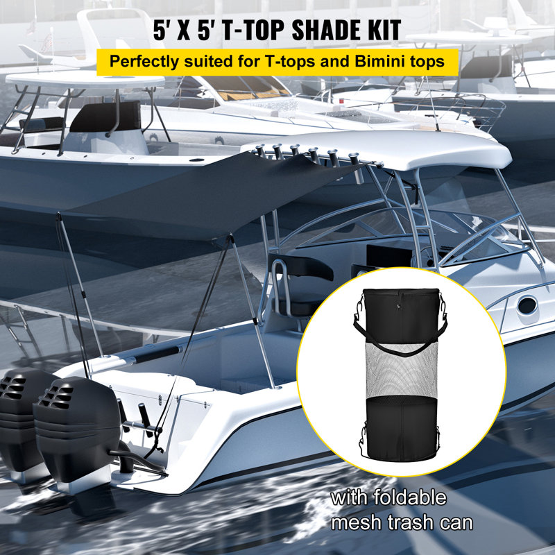 T-Top Sun Shade Kit, UV-Proof 600D Polyester T-top Extension