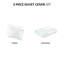 100% Cotton Duvet Cover Mini Queen - Dark And Sand Dollar Embroidery For Coastal Dream, Button Closure, 4 Ties, , Excludes Insert, 2 Shams White & Seaside Decor, Inner-121163528