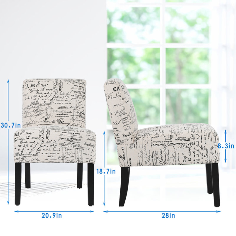 Chaise d'appoint rembourrée moderne Akori