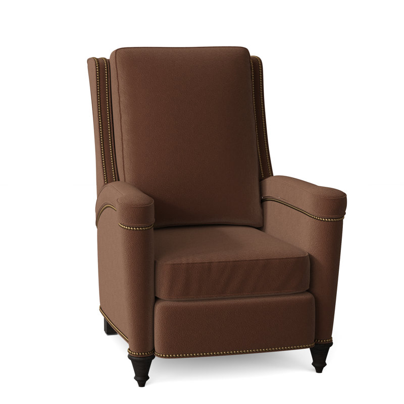 Mayes Recliner, Anilina Hunter Genuine Leather, Cobblestone, French Natural