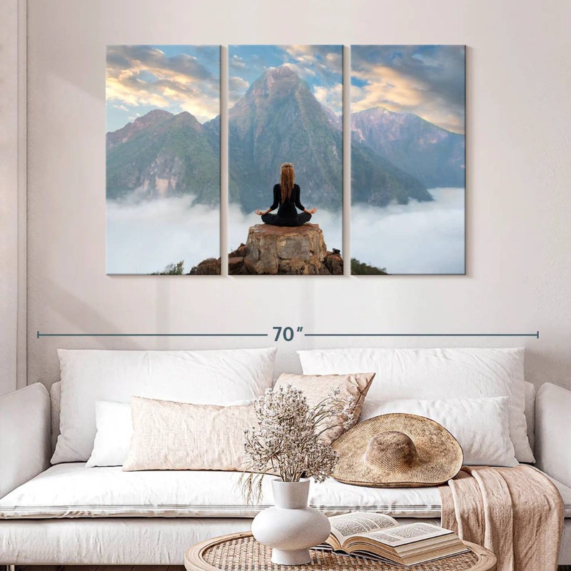 Scène de montagne Kerrick Yoga, H 32 po x l 50 po