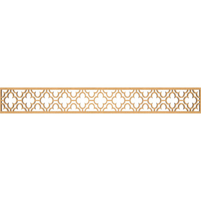 46 1/4"W x 6"H x 3/8"T Chicago Fretwork Moulding, Raw MDF
